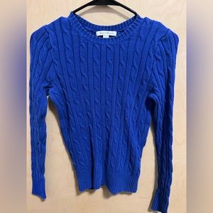 Bright blue knit sweater :)